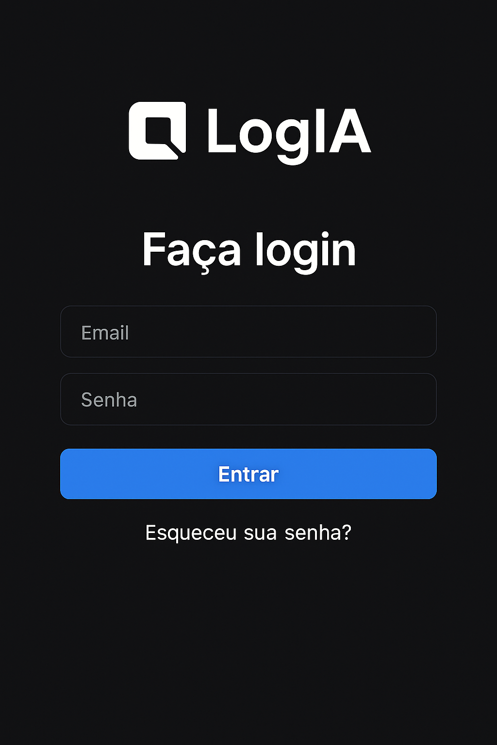Tela de Login LogIA